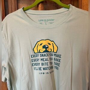Life is Good dog tee shirt